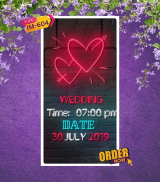 Neon Theme Wedding Invitation Video