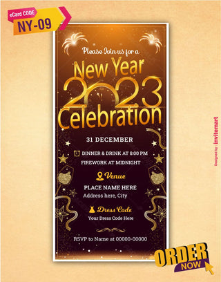 New Year Celebration Invitation