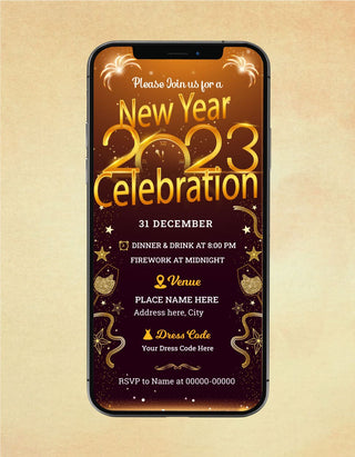 New Year Celebration Invitation