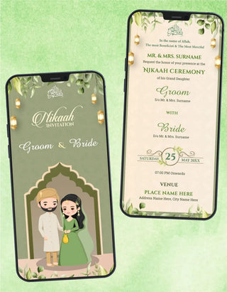 Nikah Islamic Wedding Invitation 