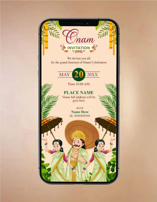 Onam Festival Invitation Card