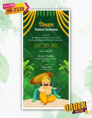 Onam Invitation Card