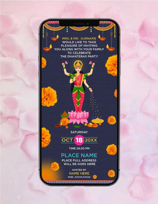 Online Dhanteras Invitation Card