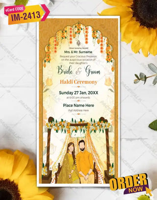 Online Haldi Invitation Card