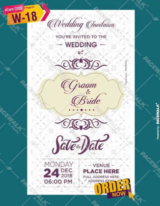 Online Modern Wedding Invitation eCards 