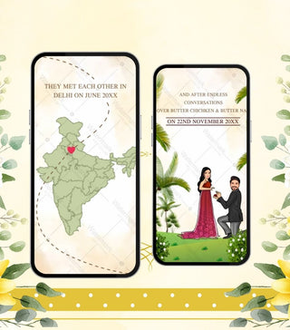 Online Caricature Wedding Video Invite Templates 