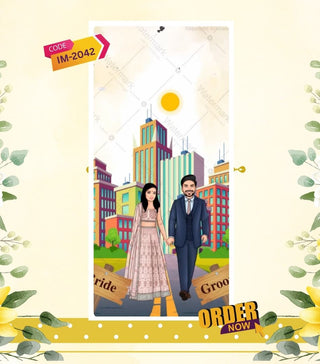 Online Caricature Wedding Video Invite Templates 