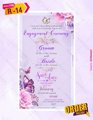 Online Engagement Invitation Card 