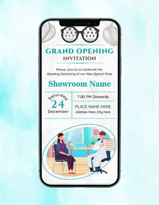 Optical Shop Opening Invitation