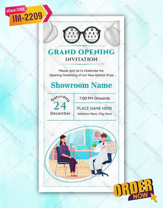 Optical Shop Opening Invitation