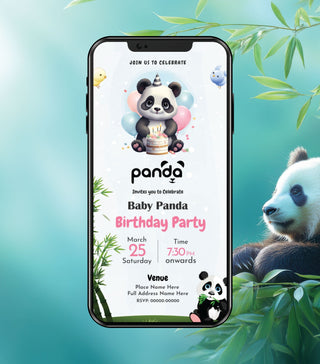 Panda Birthday Invitation eCard