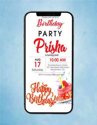 Personalised Unique Birthday Invitation eCards