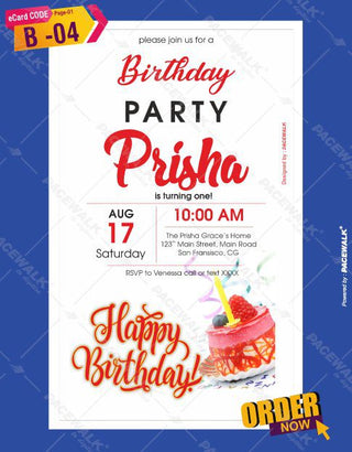 Personalised Unique Birthday Invitation eCards