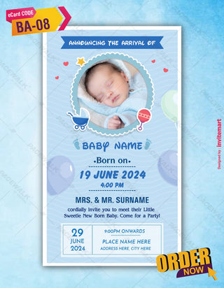 Personalized Birth Announcement Cards 