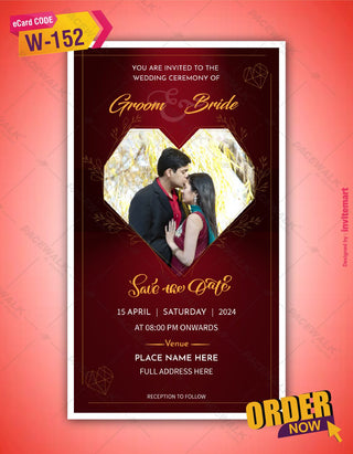 Photo Wedding Invitation Card 