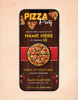 Pizza Party Invitations