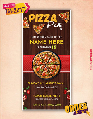 Pizza Party Invitations