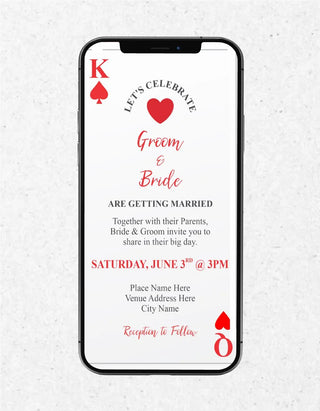 Playing Cards Wedding Invitation