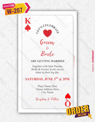 Playing Cards Wedding Invitation