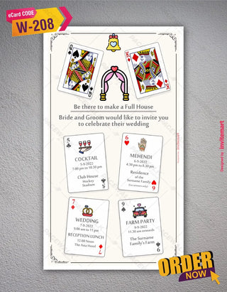 Poker Themed Wedding Invitations 