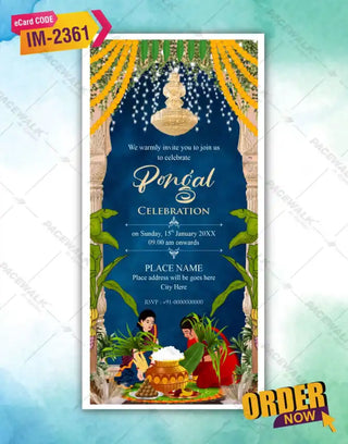 Pongal Invitation Card