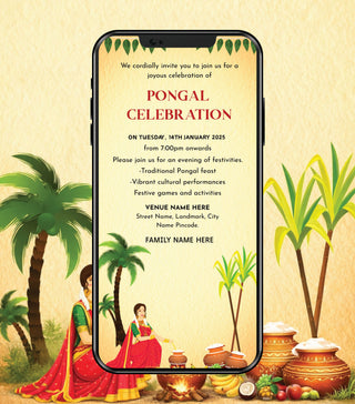 Pongal Celebration Invitation Card