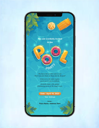 Pool Party Invitation 