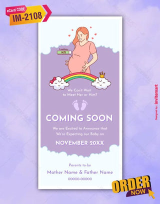 Pregnancy Announcement Invitation 