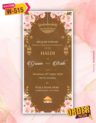 Punjabi Caricature Multiple Events Wedding Invitation Pdf Card