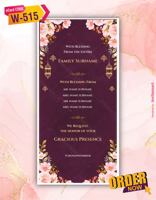 Punjabi Caricature Multiple Events Wedding Invitation Pdf Card