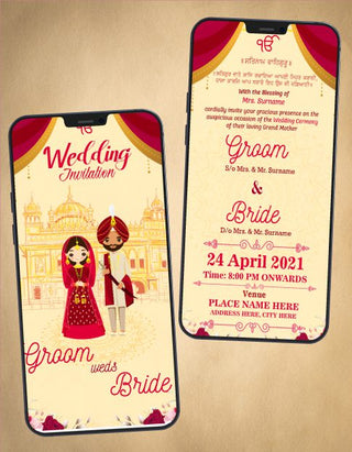 Punjabi Sikh Wedding Card