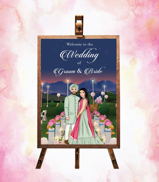 Punjabi Wedding Signage Board 