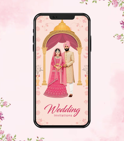 Punjabi Wedding Invitation Card 