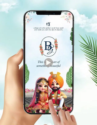 Punjabi AI Cartoon Wedding Invitation Video