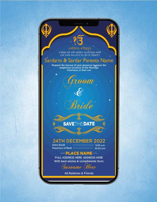 Punjabi Sikh Wedding Invitation eCards 