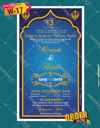 Punjabi Sikh Wedding Invitation eCards 