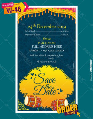 Punjabi Sikh Wedding Invitation ecard With Pictures