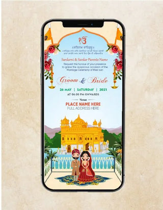 Punjabi Traditional Wedding Invitation Card