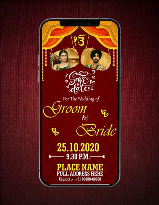 Punjabi Wedding Invitation ecard 