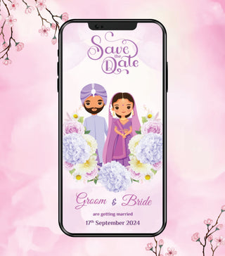 Purple Themed Save the Date Video