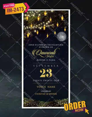 Qawwali Night Invitation Card 