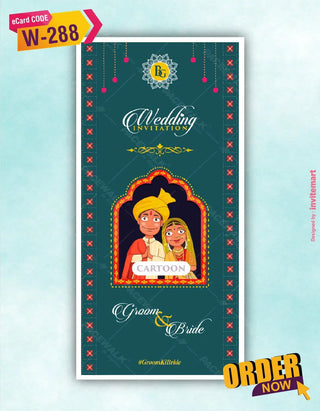 Quirky Indian Wedding Invitation Card