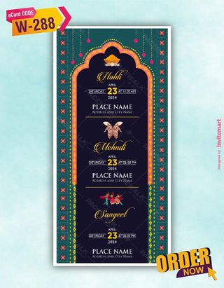 Quirky Indian Wedding Invitation Card