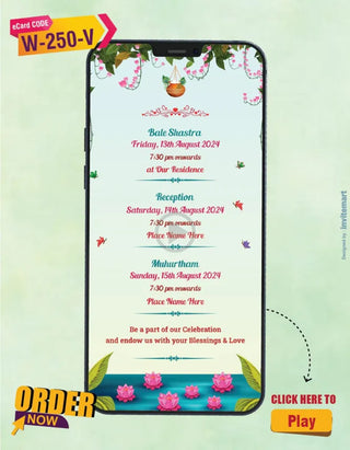 Radha Krishna Theme Wedding Invitation Video