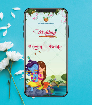 Radha Krishna Theme Wedding Invitation Video
