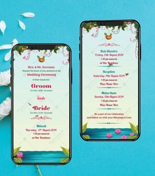 Radha Krishna Theme Wedding Invitation Video