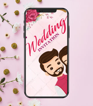 Red Rose Petals Wedding Invitation Video