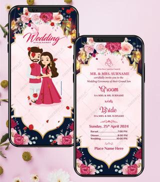 Red Rose Petals Wedding Invitation Video