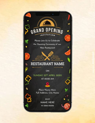 Restaurant Grand Opening Invitation