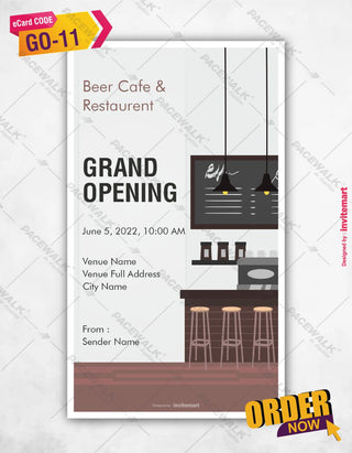 Restaurant and Cafe Grand Opening Invitation